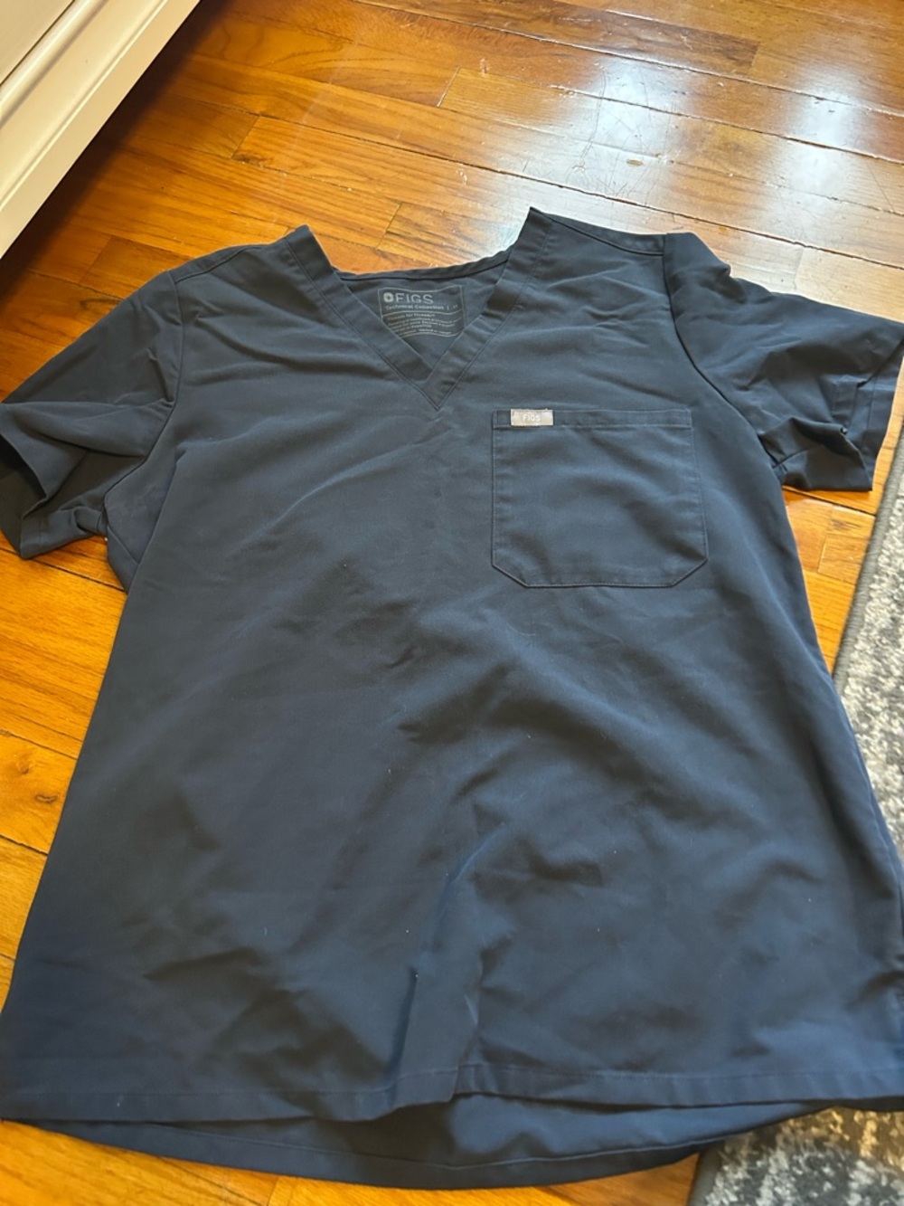 FIGS Dark Navy V-Neck Scrub Top